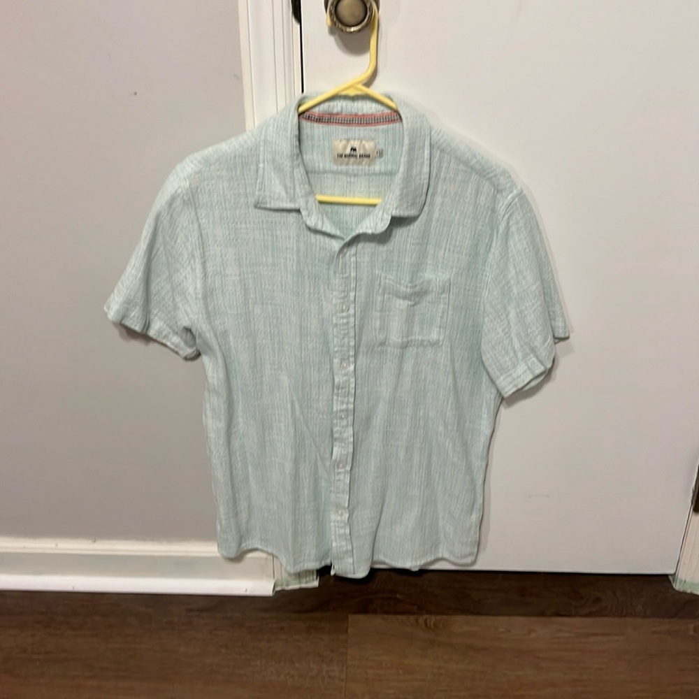 Gently Used The Normal Brand Freshwater Short Sleeve Shirt Green Size M Medium